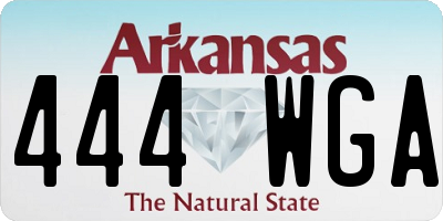 AR license plate 444WGA