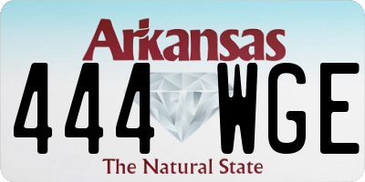AR license plate 444WGE