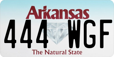 AR license plate 444WGF