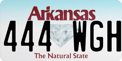 AR license plate 444WGH