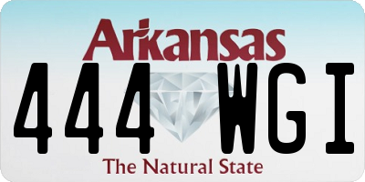 AR license plate 444WGI