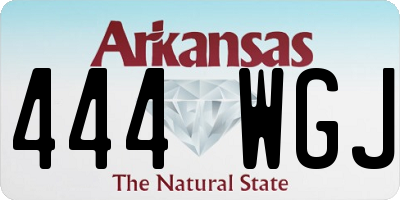 AR license plate 444WGJ