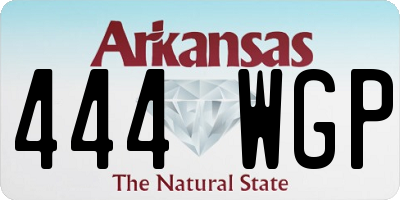 AR license plate 444WGP