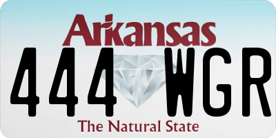 AR license plate 444WGR