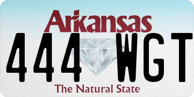 AR license plate 444WGT