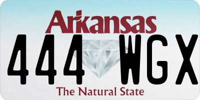 AR license plate 444WGX