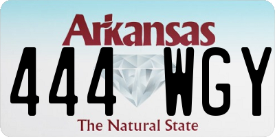 AR license plate 444WGY