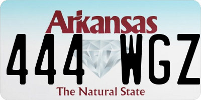 AR license plate 444WGZ