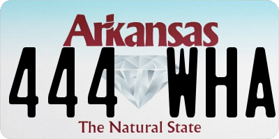 AR license plate 444WHA
