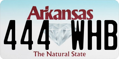 AR license plate 444WHB