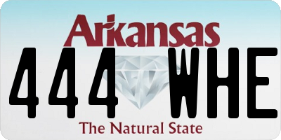 AR license plate 444WHE