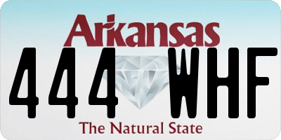 AR license plate 444WHF