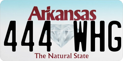 AR license plate 444WHG