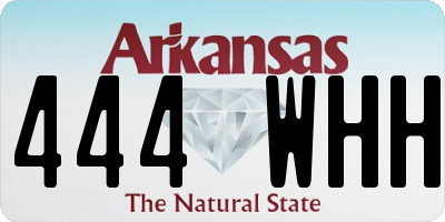 AR license plate 444WHH