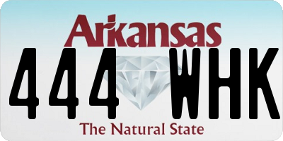 AR license plate 444WHK