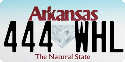 AR license plate 444WHL
