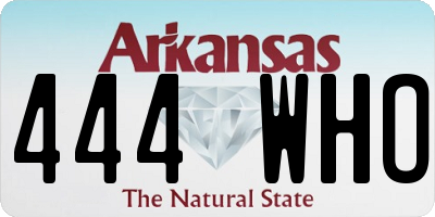AR license plate 444WHO