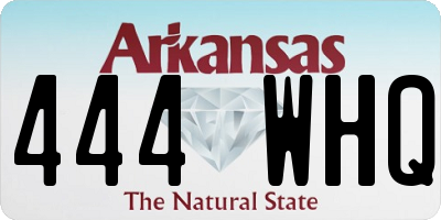 AR license plate 444WHQ