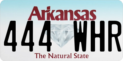 AR license plate 444WHR