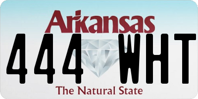 AR license plate 444WHT