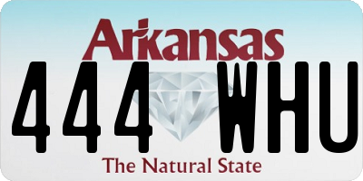 AR license plate 444WHU