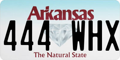 AR license plate 444WHX