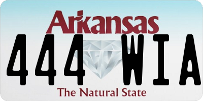 AR license plate 444WIA