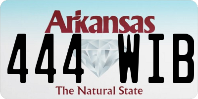 AR license plate 444WIB