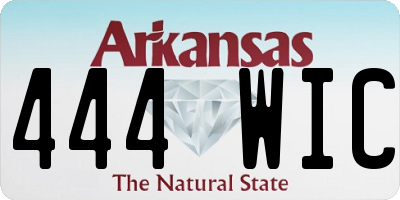 AR license plate 444WIC