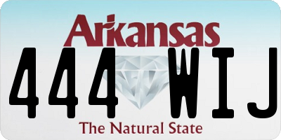 AR license plate 444WIJ