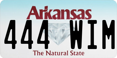 AR license plate 444WIM