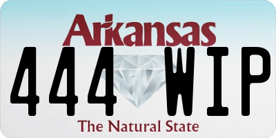 AR license plate 444WIP