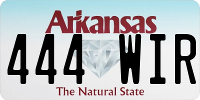 AR license plate 444WIR
