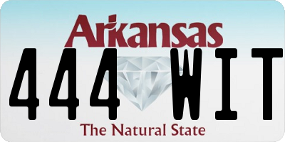 AR license plate 444WIT