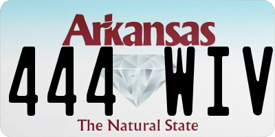 AR license plate 444WIV