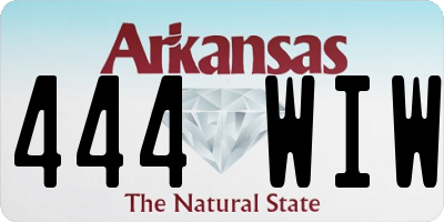 AR license plate 444WIW