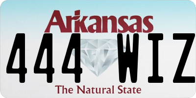 AR license plate 444WIZ