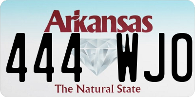 AR license plate 444WJO