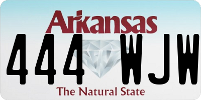 AR license plate 444WJW
