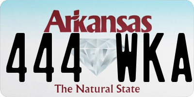 AR license plate 444WKA