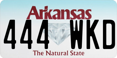 AR license plate 444WKD