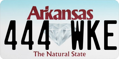 AR license plate 444WKE