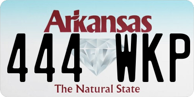 AR license plate 444WKP