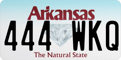 AR license plate 444WKQ