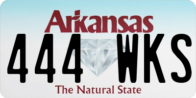 AR license plate 444WKS