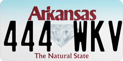 AR license plate 444WKV