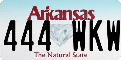 AR license plate 444WKW
