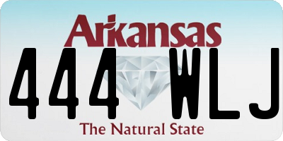 AR license plate 444WLJ