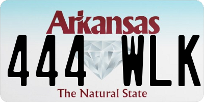 AR license plate 444WLK