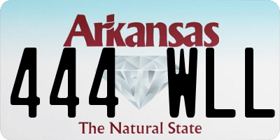 AR license plate 444WLL